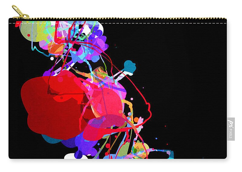 Mixed Media Zip Pouch featuring the digital art Mixed Media Colors 2 by Phil Perkins