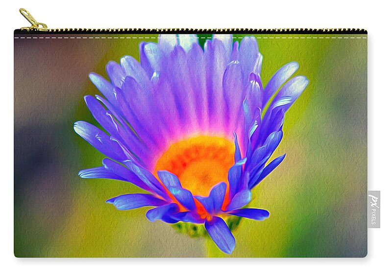 Pollen Zip Pouch featuring the photograph Mojave Aster by Joe Schofield