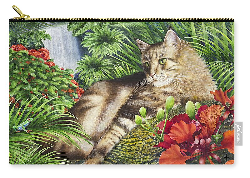 Carolyn Steele Zip Pouch featuring the photograph Mojos Domain by MGL Meiklejohn Graphics Licensing