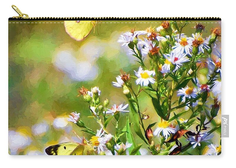 Butterfly Zip Pouch featuring the photograph Moments of Magic by Kerri Farley