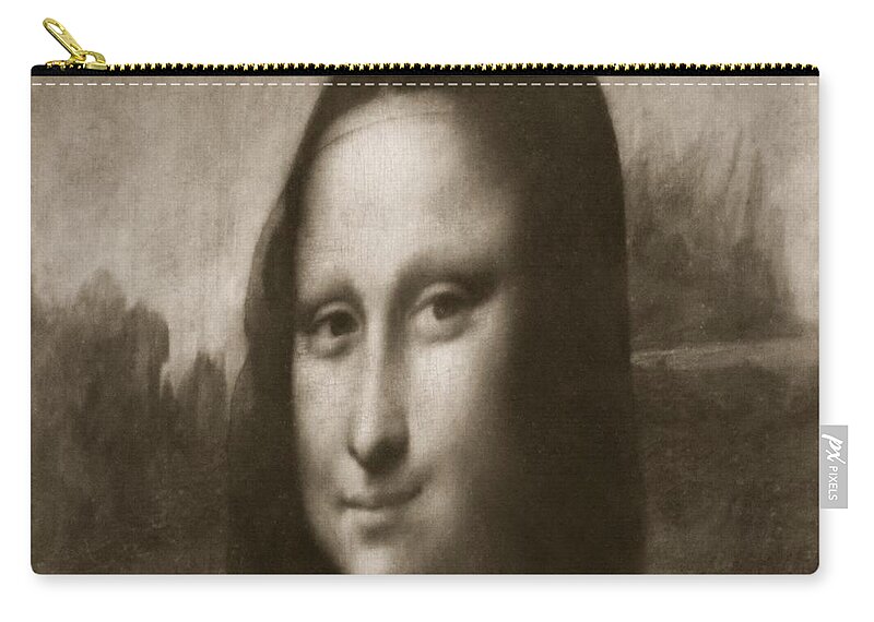 Mona Lisa Zip Pouch featuring the photograph Mona Lisa From a Different Angle by Marianna Mills