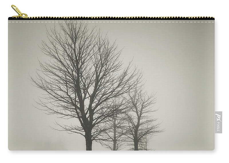 Tranquility Zip Pouch featuring the photograph Mono Trees by Samantha Nicol Art Photography