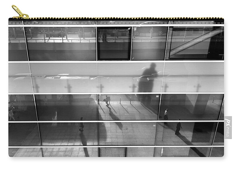 Alone Zip Pouch featuring the photograph Monochrome Reflection by Stelios Kleanthous