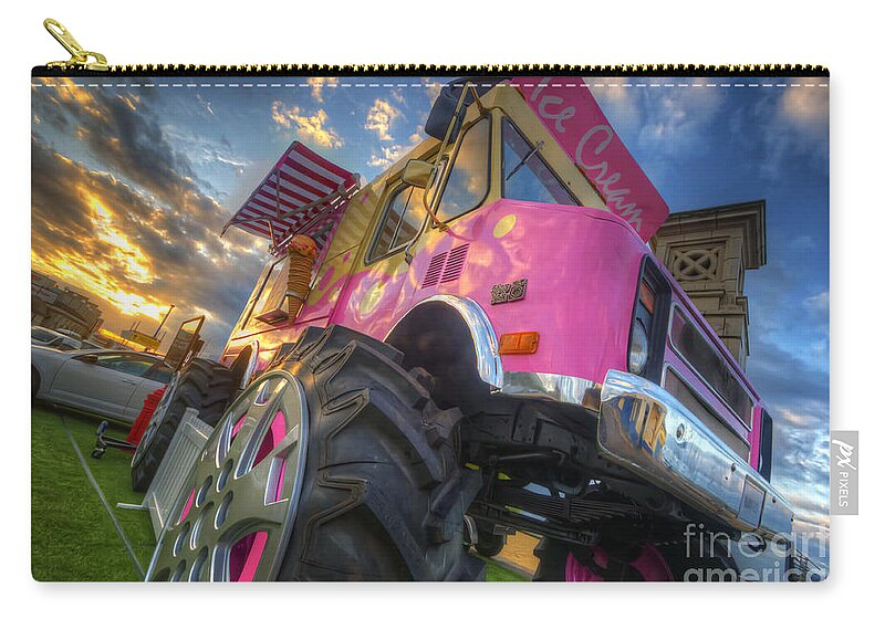 Yhun Suarez Carry-all Pouch featuring the photograph Monster Ice Cream Truck by Yhun Suarez