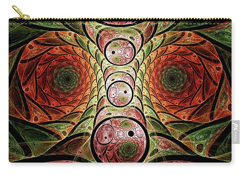 Malakhova Zip Pouch featuring the digital art Monster Under the Bed by Anastasiya Malakhova