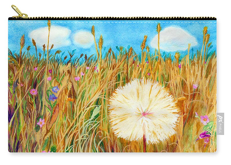 C Sitton Paintings Zip Pouch featuring the painting Montana Hike by C Sitton
