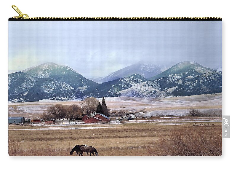Montana Ranch Carry-all Pouch featuring the photograph Montana Ranch - 1 by Kae Cheatham