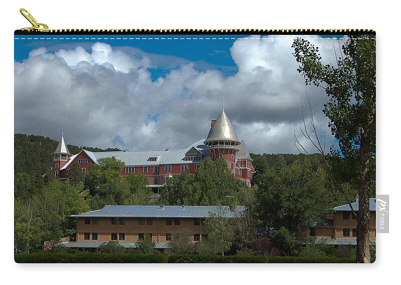 New Mexico Zip Pouch featuring the photograph Montezuma Castle by Greni Graph