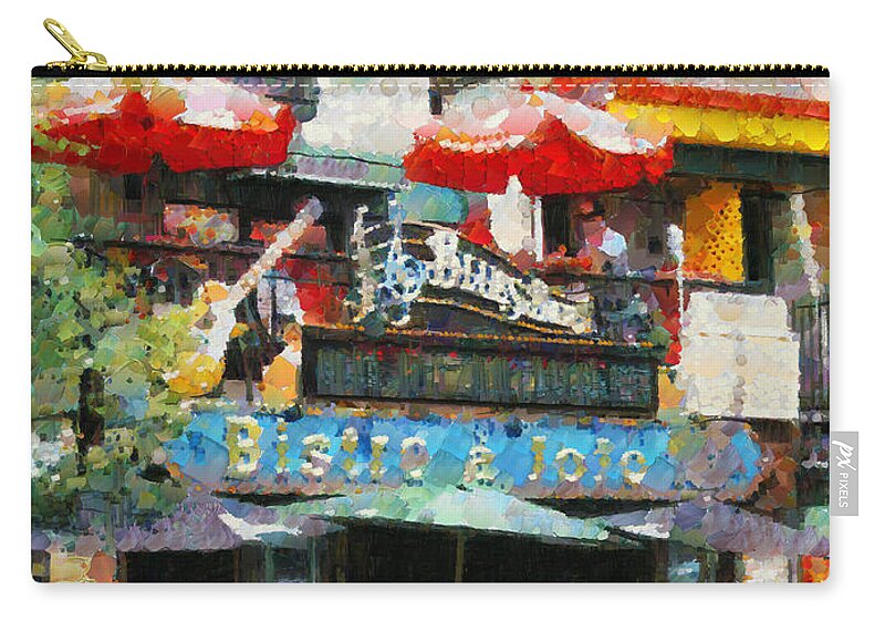 Montreal Zip Pouch featuring the photograph Montreal Latin Quater by Mick Flynn