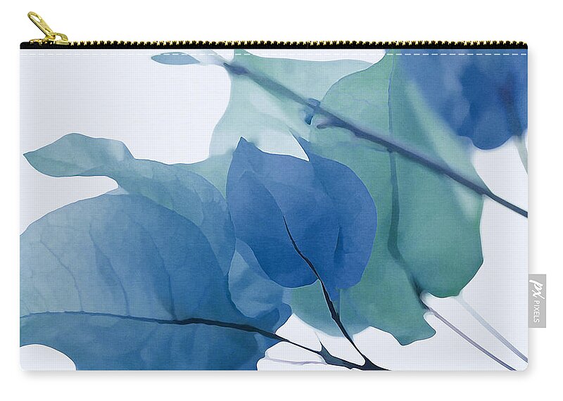 Bougainvillea Zip Pouch featuring the photograph Moody Blues Bougainvillea by Fraida Gutovich