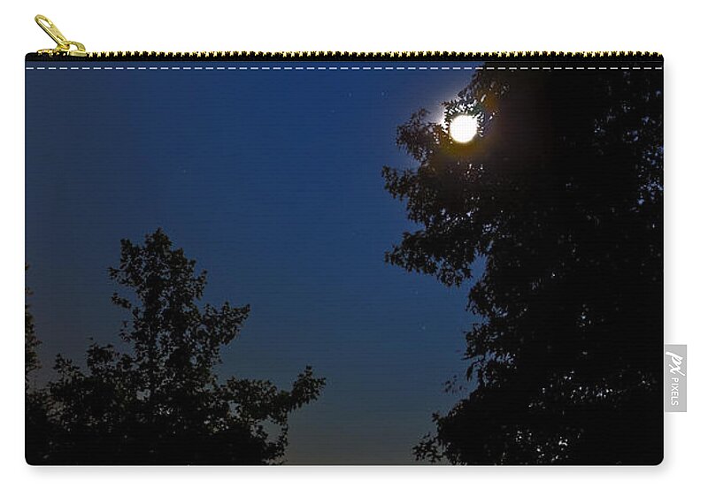 Constellation Zip Pouch featuring the photograph Moon and Pegasus by Greg Reed