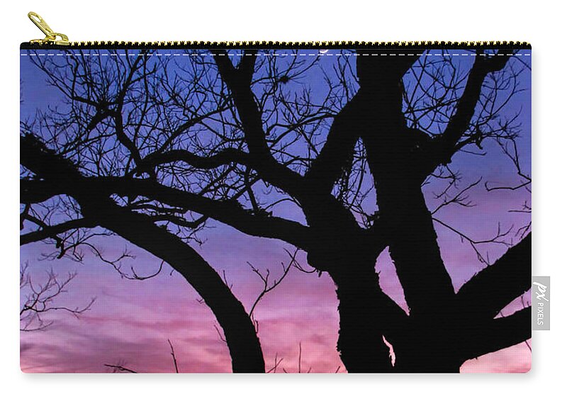 Moon Rise Zip Pouch featuring the photograph Moon Rise by Lucy VanSwearingen