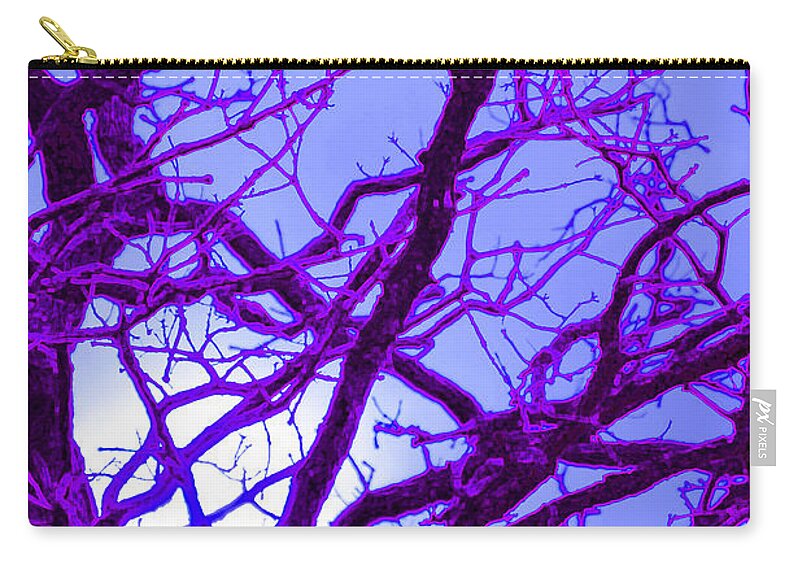 First Star Art Zip Pouch featuring the photograph Moon Tree purple by First Star Art