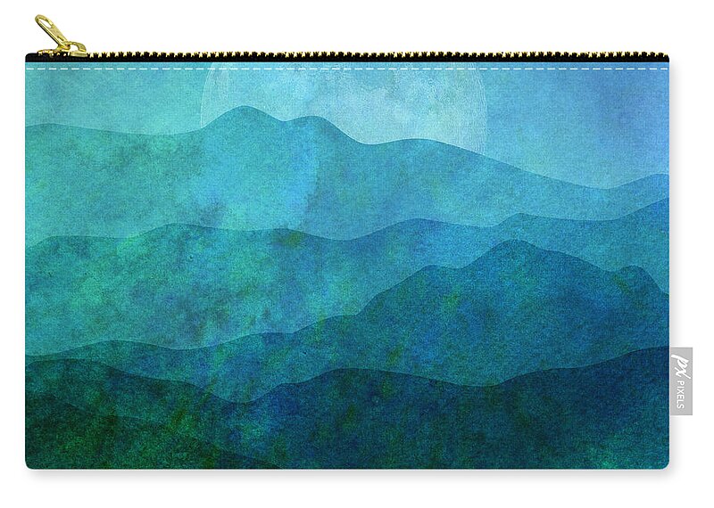 Gary Grayson Carry-all Pouch featuring the digital art Moonlight Hills by Gary Grayson