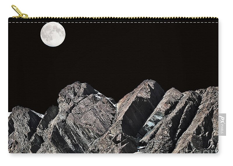 Travel Zip Pouch featuring the photograph Moonlight in the Alps by Elvis Vaughn