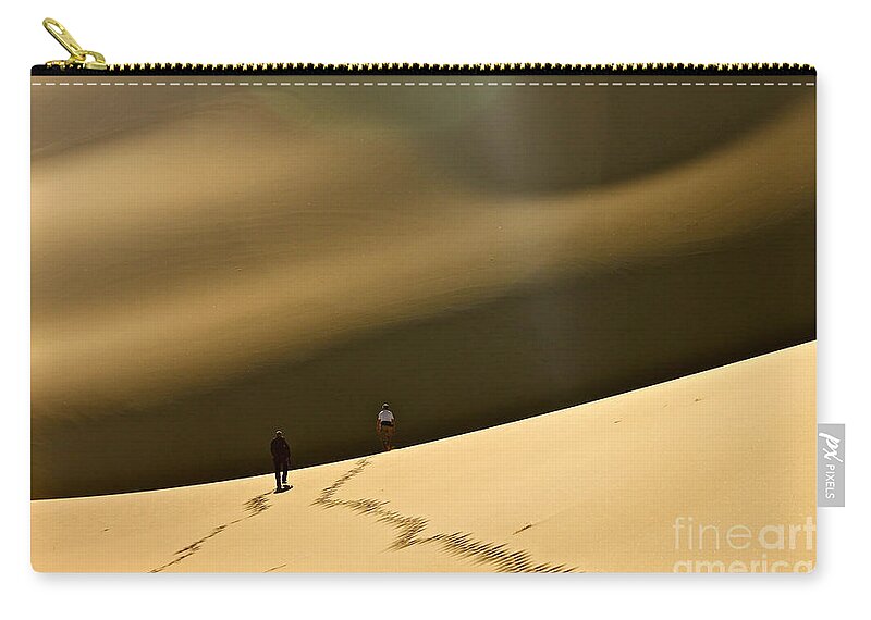 Sand Dune Zip Pouch featuring the photograph More Stars Than Sand by Michael Cinnamond