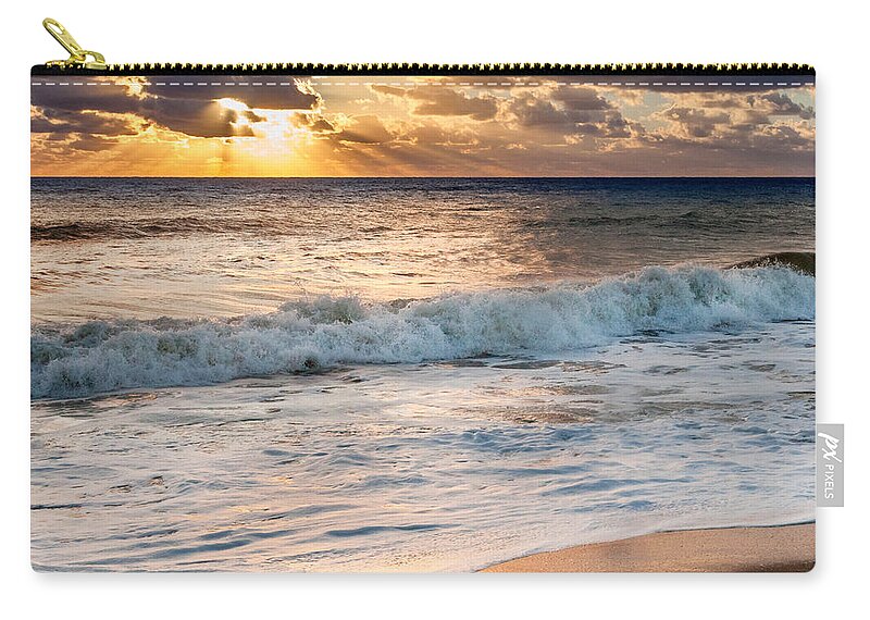 Cape Cod National Seashore Zip Pouch featuring the photograph Morning Clouds Square by Bill Wakeley
