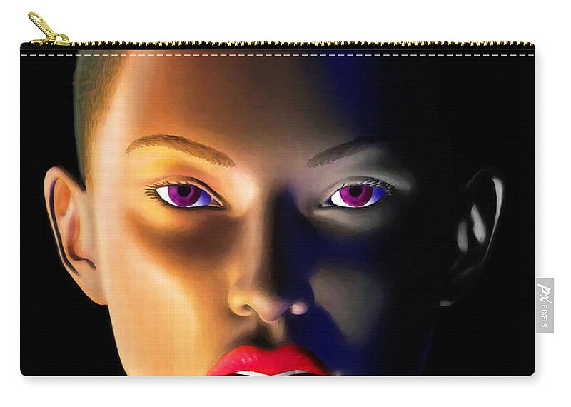 Face Zip Pouch featuring the digital art Morning Dew by Anthony Mwangi