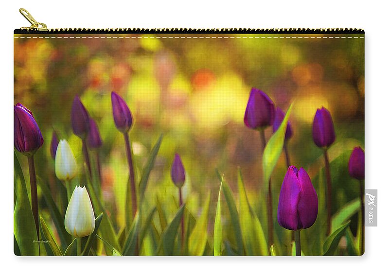 Floral Zip Pouch featuring the photograph Morning Has Broken by Theresa Tahara