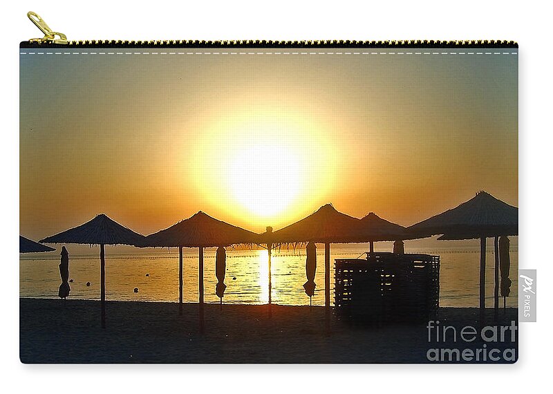 Morning Zip Pouch featuring the photograph Morning In Greece by Nina Ficur Feenan