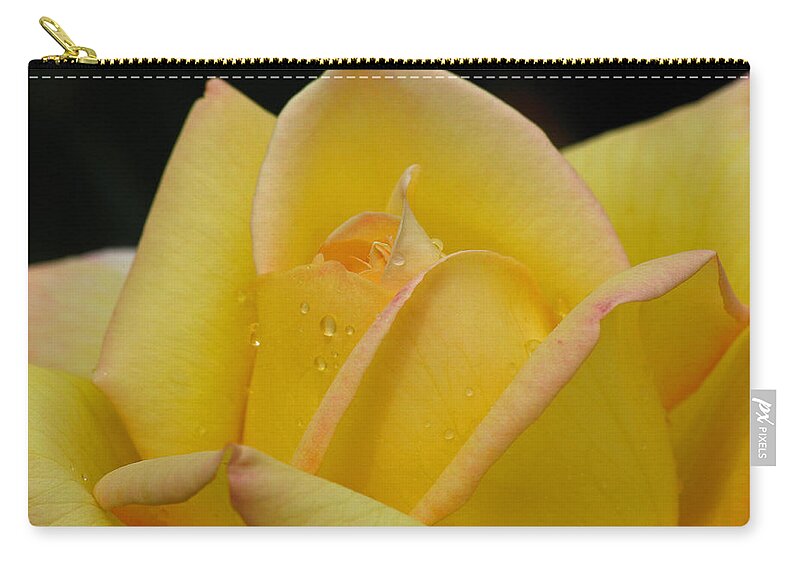 Rose Zip Pouch featuring the photograph Morning Kiss by Juergen Roth