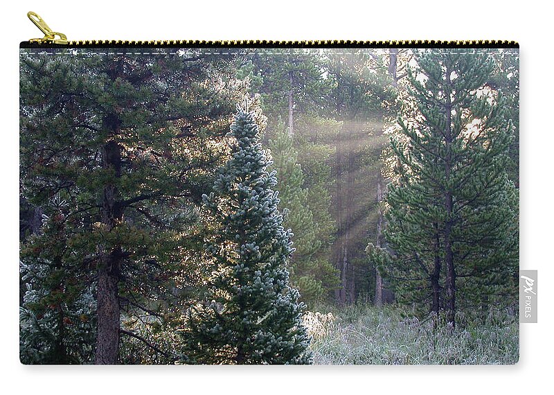 Sunrays Zip Pouch featuring the photograph Morning Rays by Shane Bechler