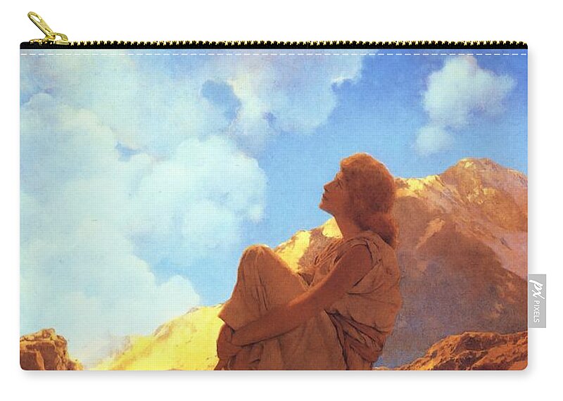 Maxfield Parrish Carry-all Pouch featuring the painting Morning Spring by Maxfield Parrish