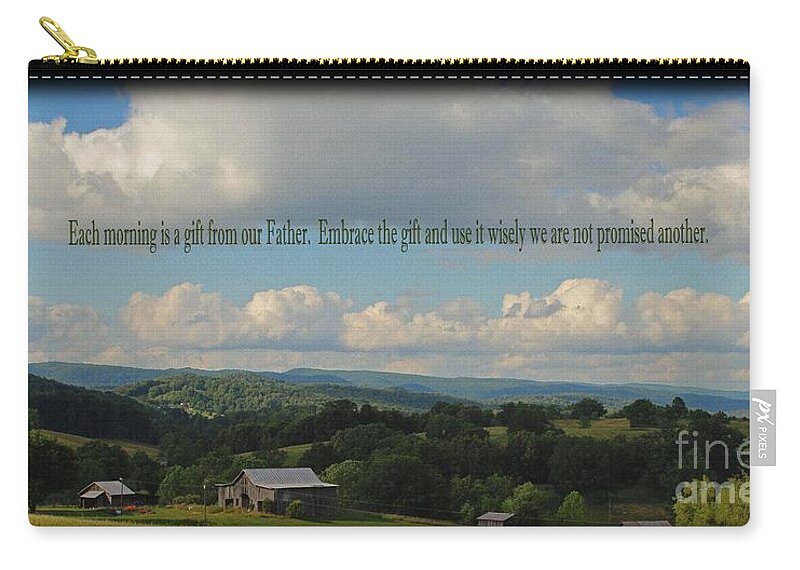 Daniel Boone Zip Pouch featuring the photograph Morning Thanks by Sandra Clark