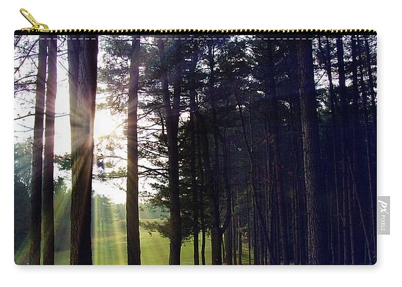 Sunrise Zip Pouch featuring the photograph Morning Walk by Steve Ondrus