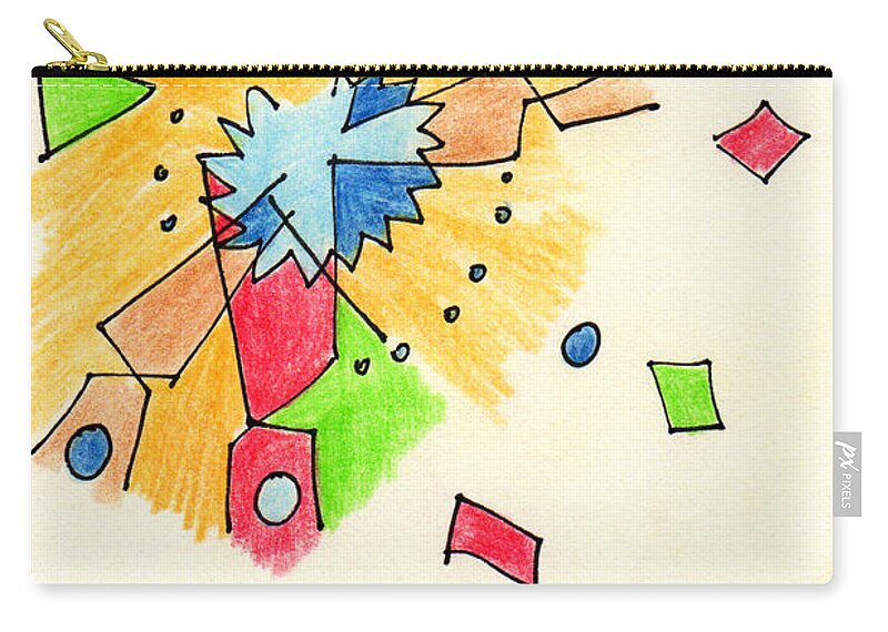 Art Zip Pouch featuring the drawing Moroccan Door Detail by Anna Elkins
