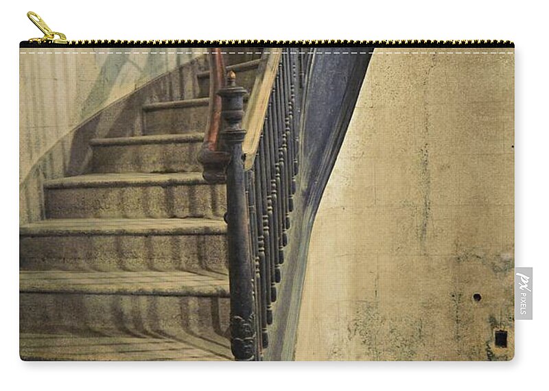 Morton Hotel Zip Pouch featuring the photograph Morton Hotel Stairway by Michelle Calkins