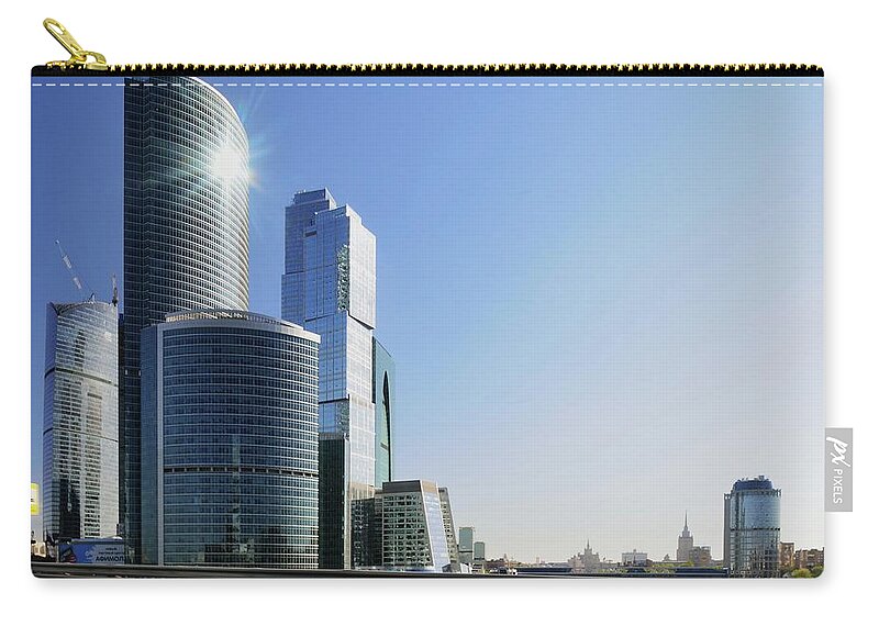 Financial District Zip Pouch featuring the photograph Moscow City by Vladimir Zakharov