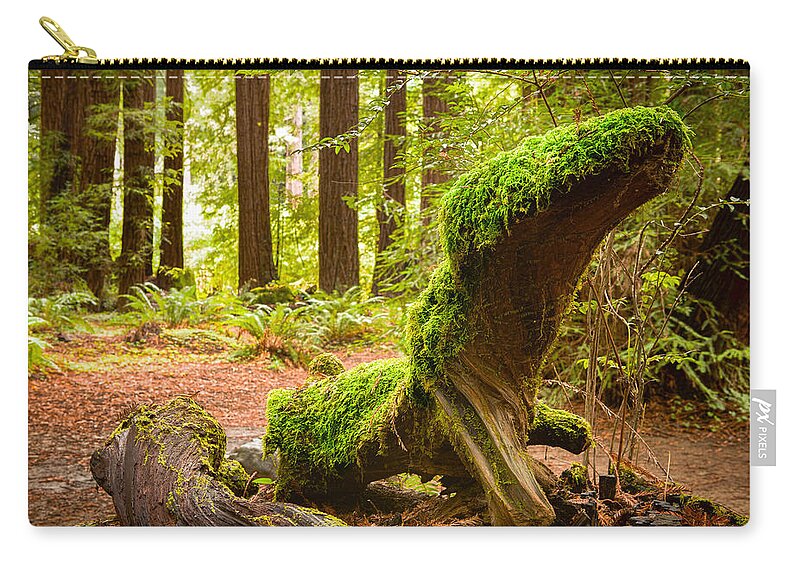 Moss Zip Pouch featuring the photograph Mossy Creature by Bryant Coffey