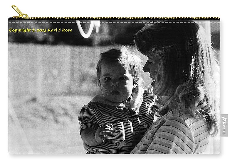 Mother Zip Pouch featuring the photograph Mother and child by Karl Rose