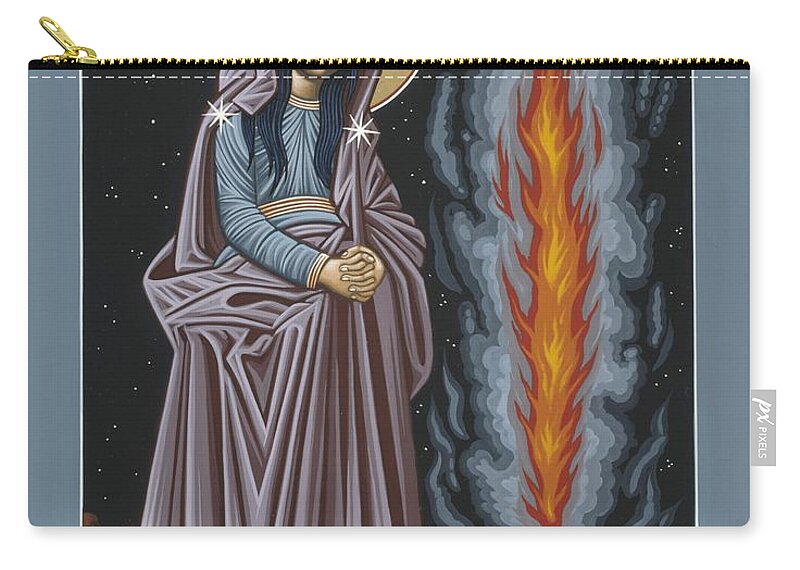 Mother Of God Zip Pouch featuring the painting Mother of God of Kosovo 087 by William Hart McNichols