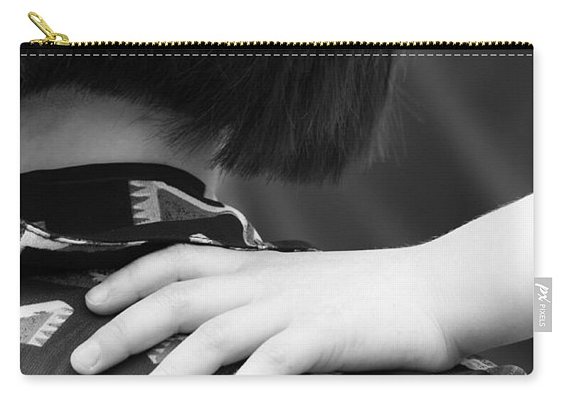Street Photography Zip Pouch featuring the photograph Mothers Trust by J C