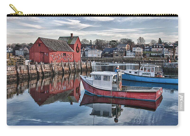 Landmark Zip Pouch featuring the photograph Motif 1 sky reflections by Jeff Folger