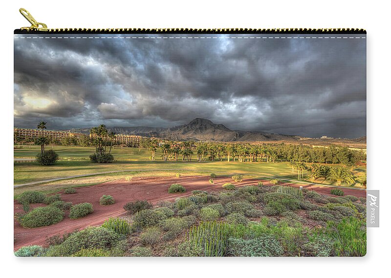 Scenics Zip Pouch featuring the photograph Mount Teide by Ken Fisher Photography And Training