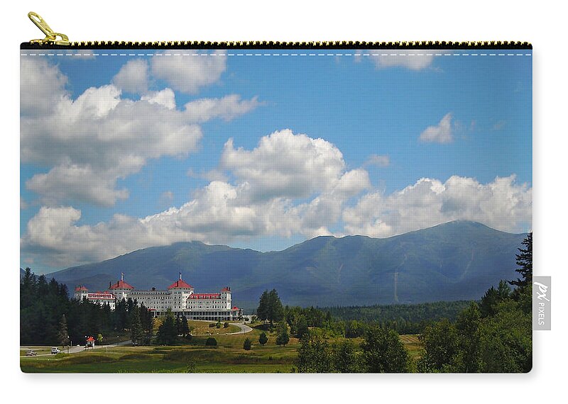 Landscape Zip Pouch featuring the photograph Mount Washington Hotel by Nancy Griswold