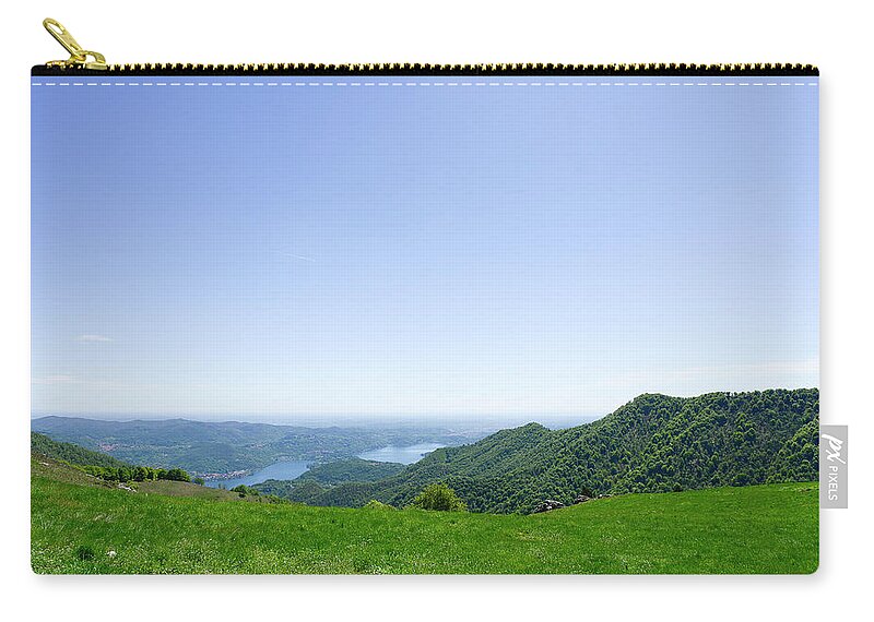 Environmental Conservation Zip Pouch featuring the photograph Mountain And Hill Landscape In Italian by Ilbusca