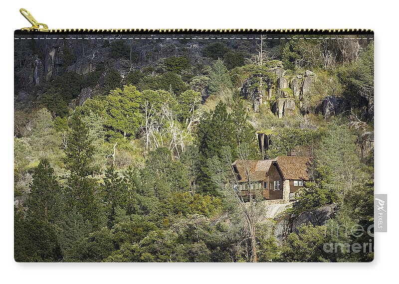 Mountain Cabin Zip Pouch featuring the photograph Mountain Cabin - Sierra Nevadas, California USA by B Christopher