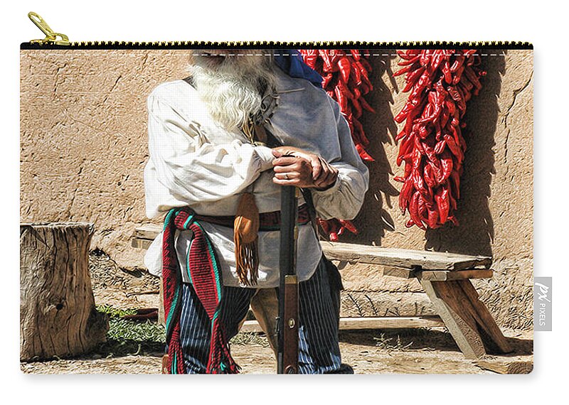 Mountain Man Zip Pouch featuring the photograph Mountain Man by Terry Fiala