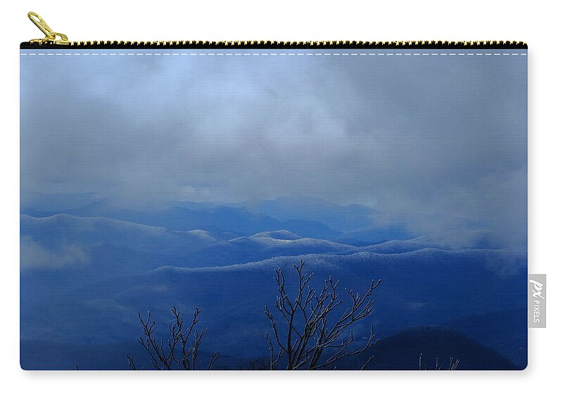 Landscape Zip Pouch featuring the photograph Mountains And Ice by Daniel Reed