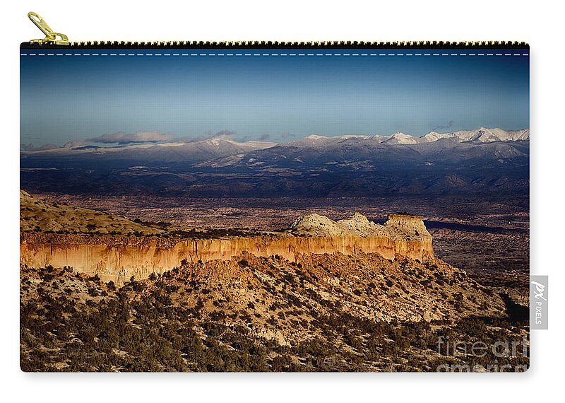 Mountains Zip Pouch featuring the photograph Mountains at Senator Clinton P. Anderson Scenic Route Overlook by Douglas Barnard