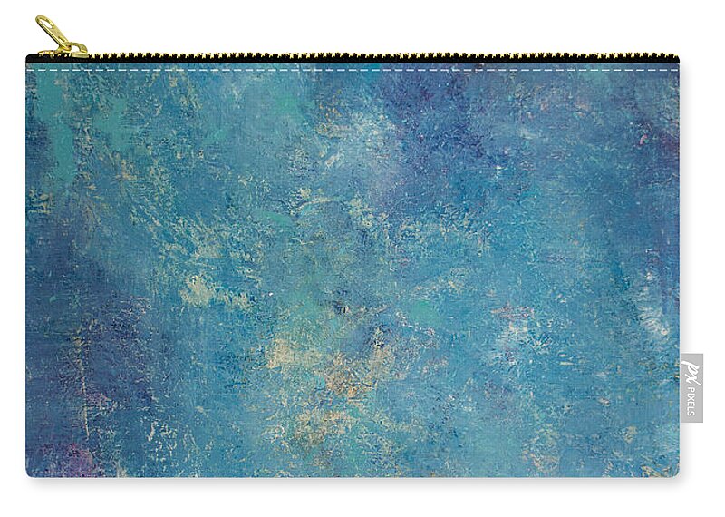 Mr Blue Sky Zip Pouch featuring the painting Mr Blue Sky SERIES Edition 2 of 10 by Derek Kaplan