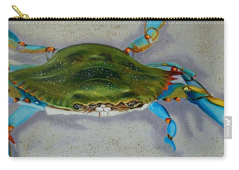 Coastal Zip Pouch featuring the painting Mr. Sandman by Jill Ciccone Pike