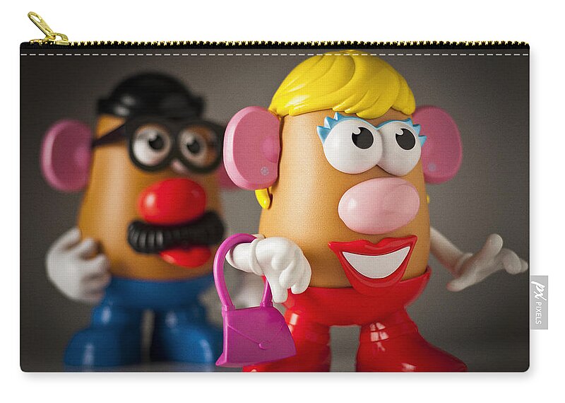 Mrs Zip Pouch featuring the photograph Mrs. Potato Head by Bradley R Youngberg