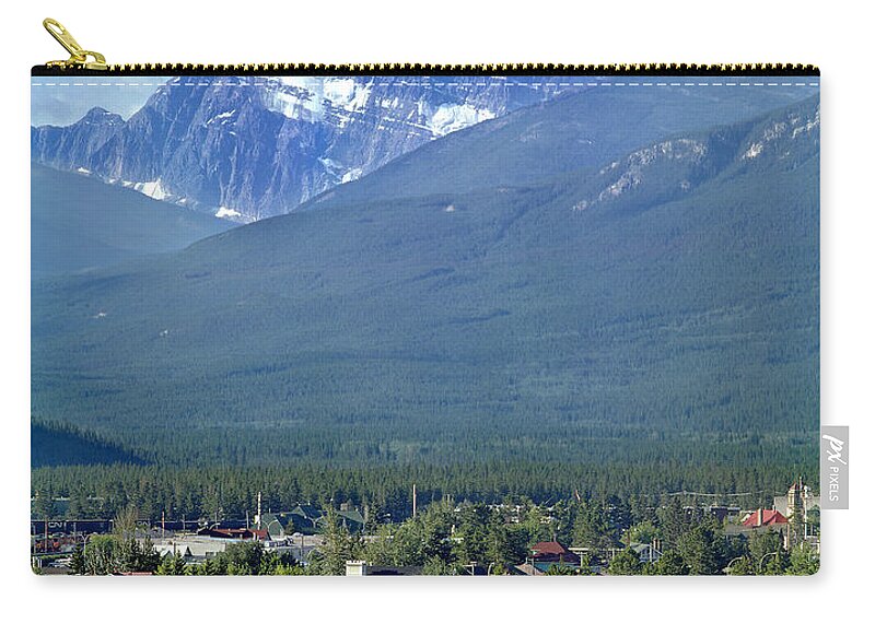 Mt. Edith Cavell Zip Pouch featuring the photograph 1M3818-Mt. Edith Cavell by Ed Cooper Photography