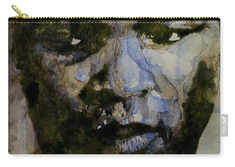 Muhammad Ali Zip Pouch featuring the painting Muhammad Ali A Change Is Gonna Come by Paul Lovering