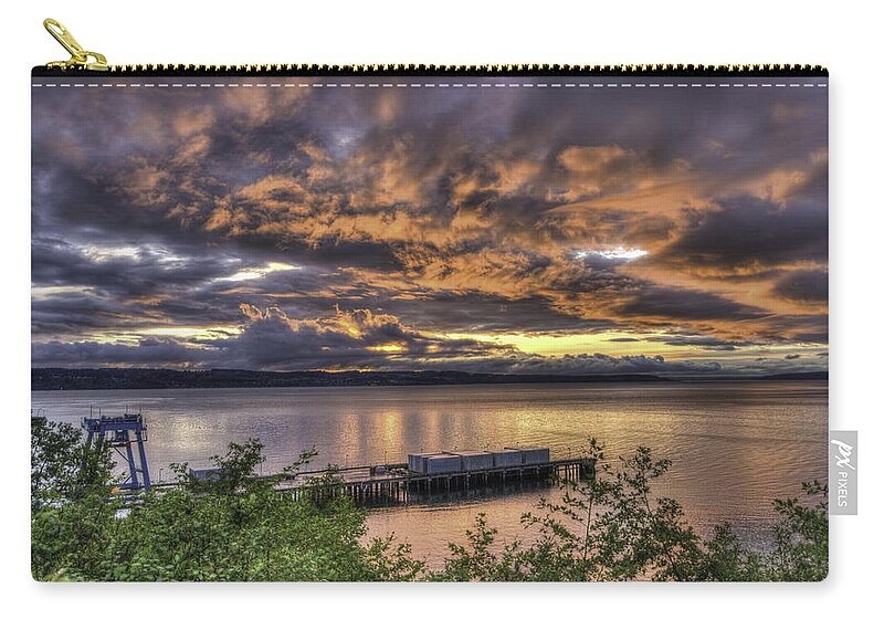 Sunset Zip Pouch featuring the photograph Mukilteo Sunset by Spencer McDonald